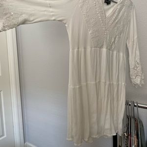 Long sleeve white dress